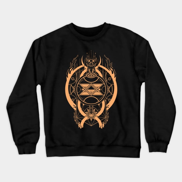 Gilded Hawks of Alchemy Crewneck Sweatshirt by njonestees